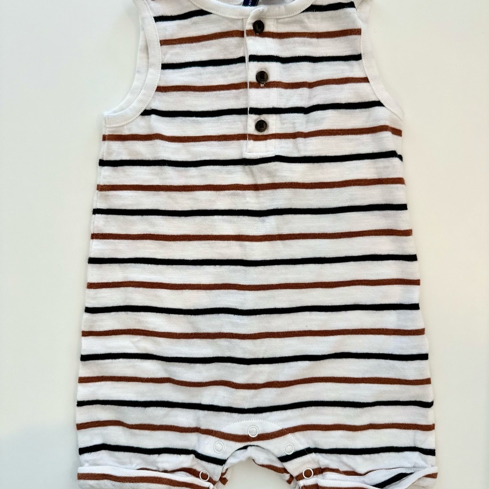 Janie and Jack Striped Sleeveless Romper
